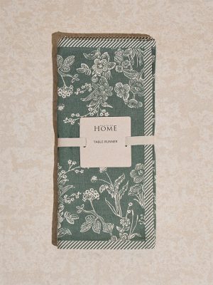 Westside Home Olive Floral Printed Table Runner