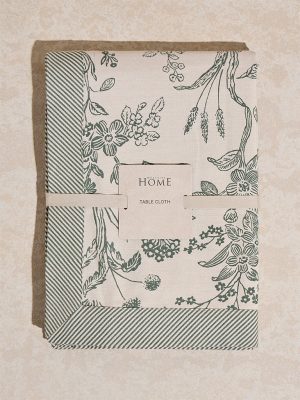 Westside Home Olive Floral Design Table Cloth