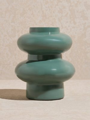 Westside Home Green Bubble Glass Vase
