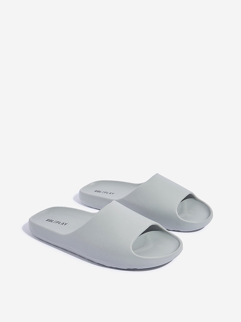 SOLEPLAY Grey Pool Slides - Image 2