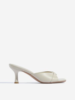 LUNA BLU Ivory Stiletto Heel Sandals