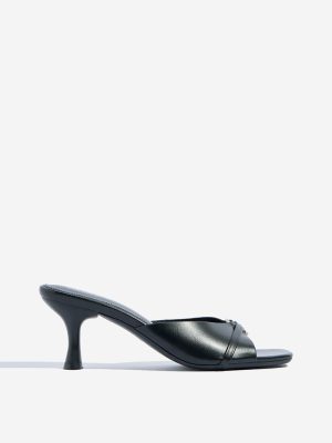 LUNA BLU Black Stiletto Heel Sandals