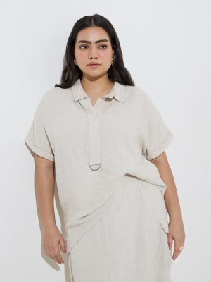 Gia Light Beige Blouse