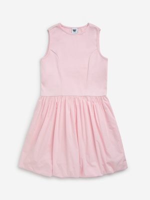 Y&F Kids Pink A-Line Cotton-Blend Dress