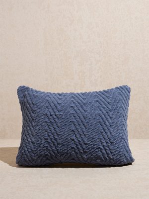 Westside Home Dusty Blue Embossed Cushion Cover