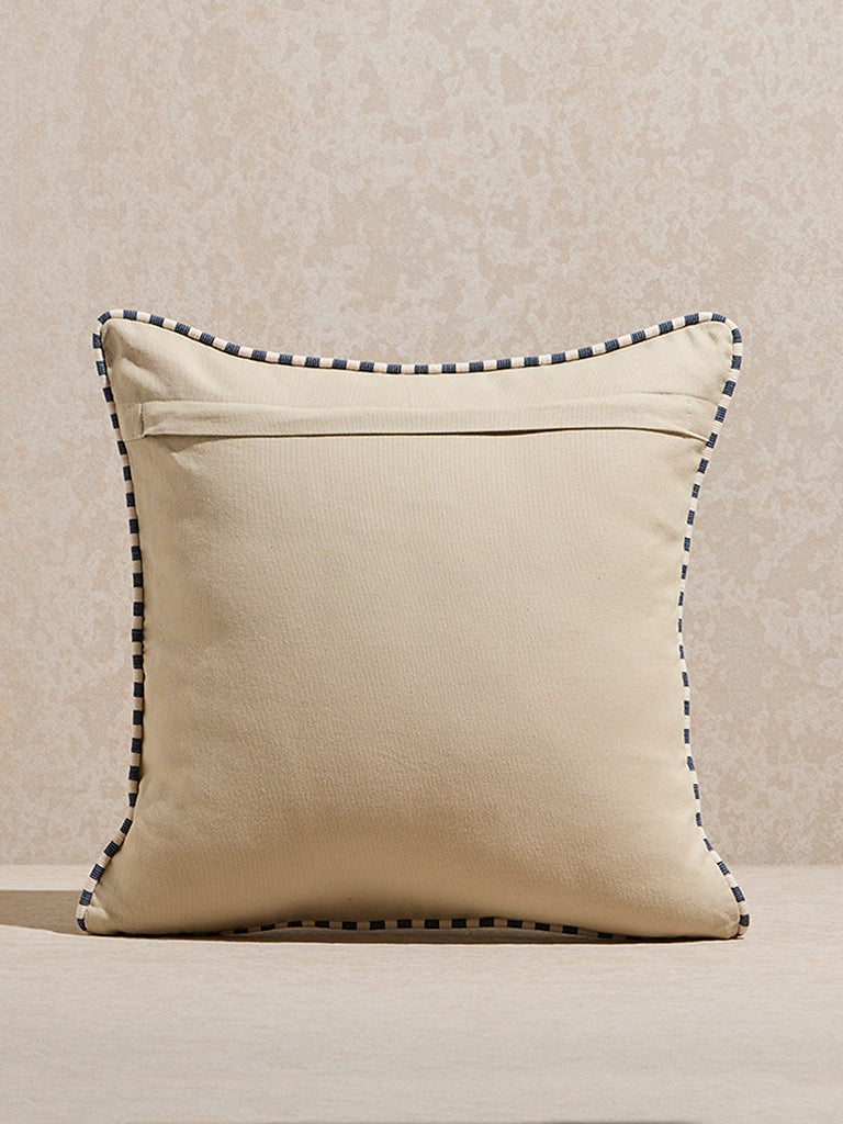 Westside Home Dusty Blue Embossed Cushion Cover - Image 2