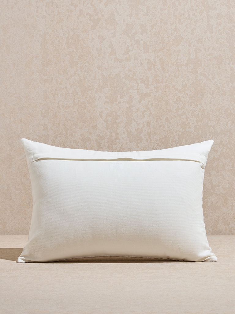 Westside Home White Chevron Pattern Cushion Cover - Image 2