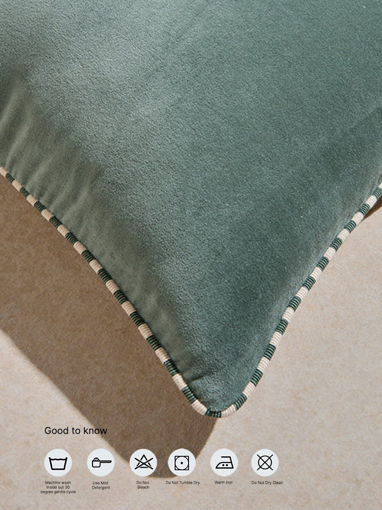 Westside Home Sage Velvet Cushion Cover - Image 5