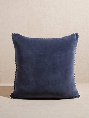 Westside Home Dark Blue Velvet Cushion Cover