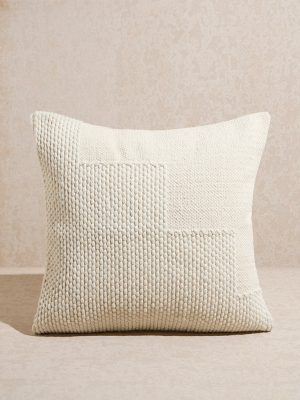 Westside Home Off-White Woven-Textured Cushion Cover