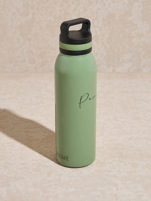 Westside Home Green Text Printed Water Bottle