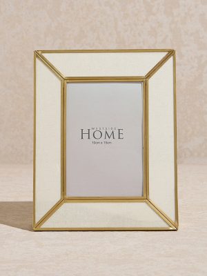 Westside Home Off-White Linen Photo Frame