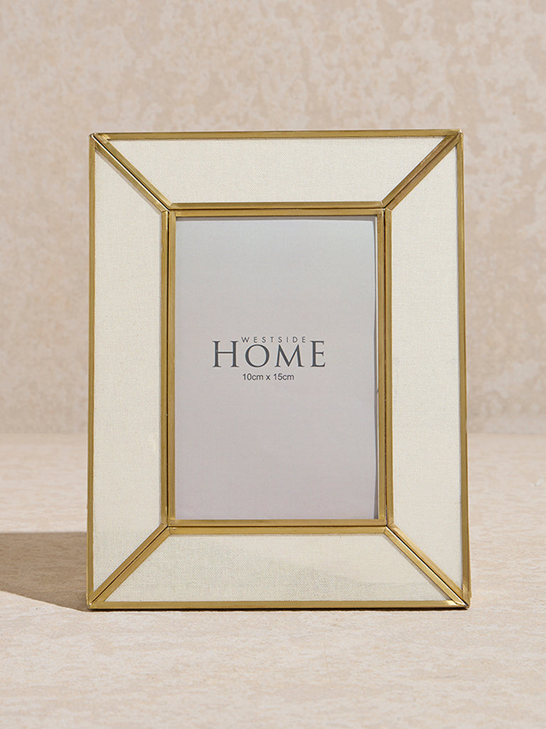 Westside Home Off-White Linen Photo Frame