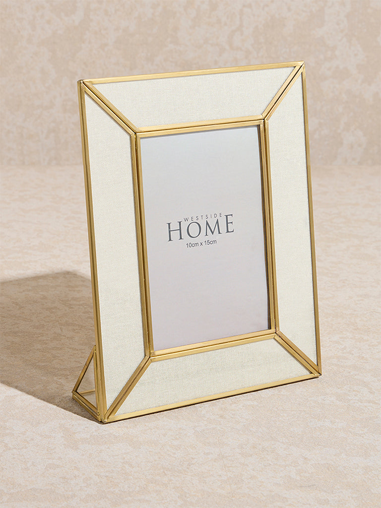 Westside Home Off-White Linen Photo Frame - Image 2