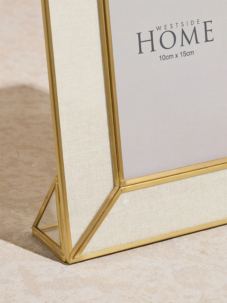 Westside Home Off-White Linen Photo Frame - Image 3