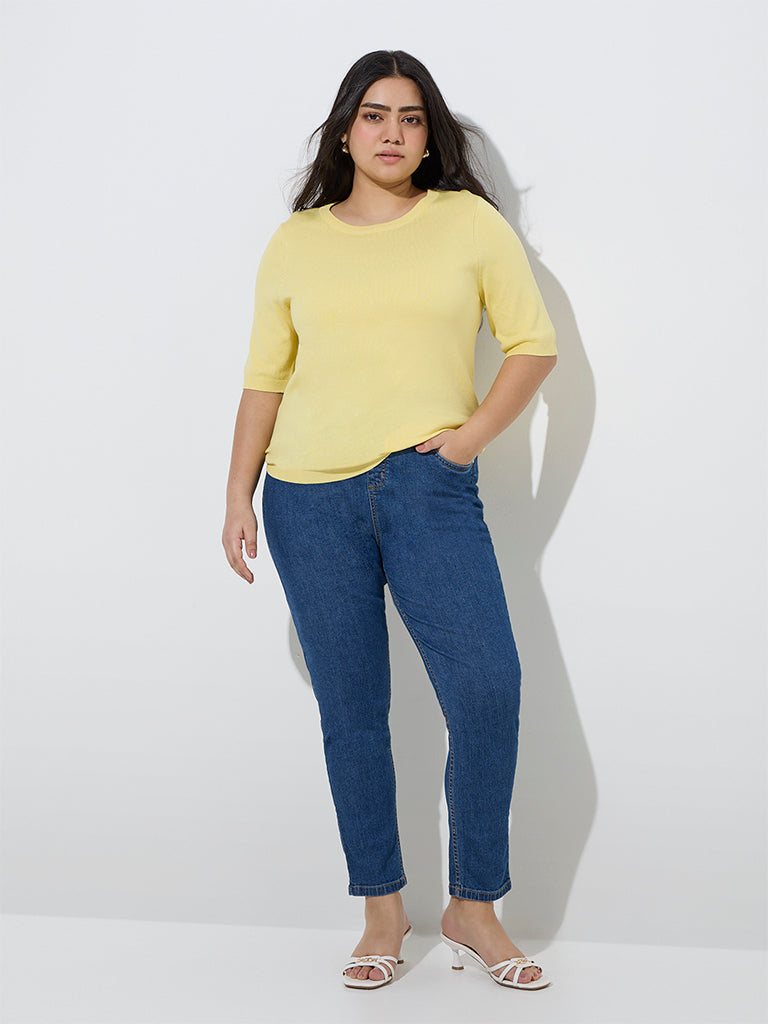 Gia Blue High-Rise Cotton-Blend Jeggings