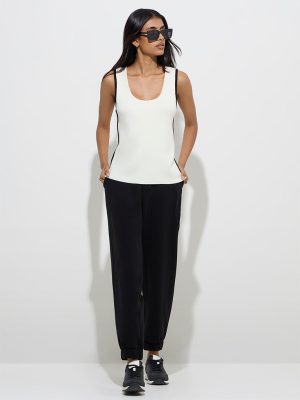 LOV Off-White Solid Top