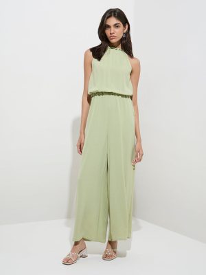 LOV Sage Solid Jumpsuit