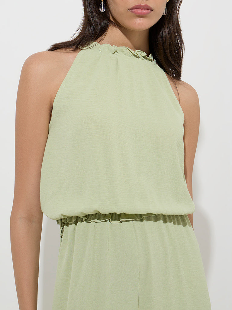 LOV Sage Solid Jumpsuit - Image 2