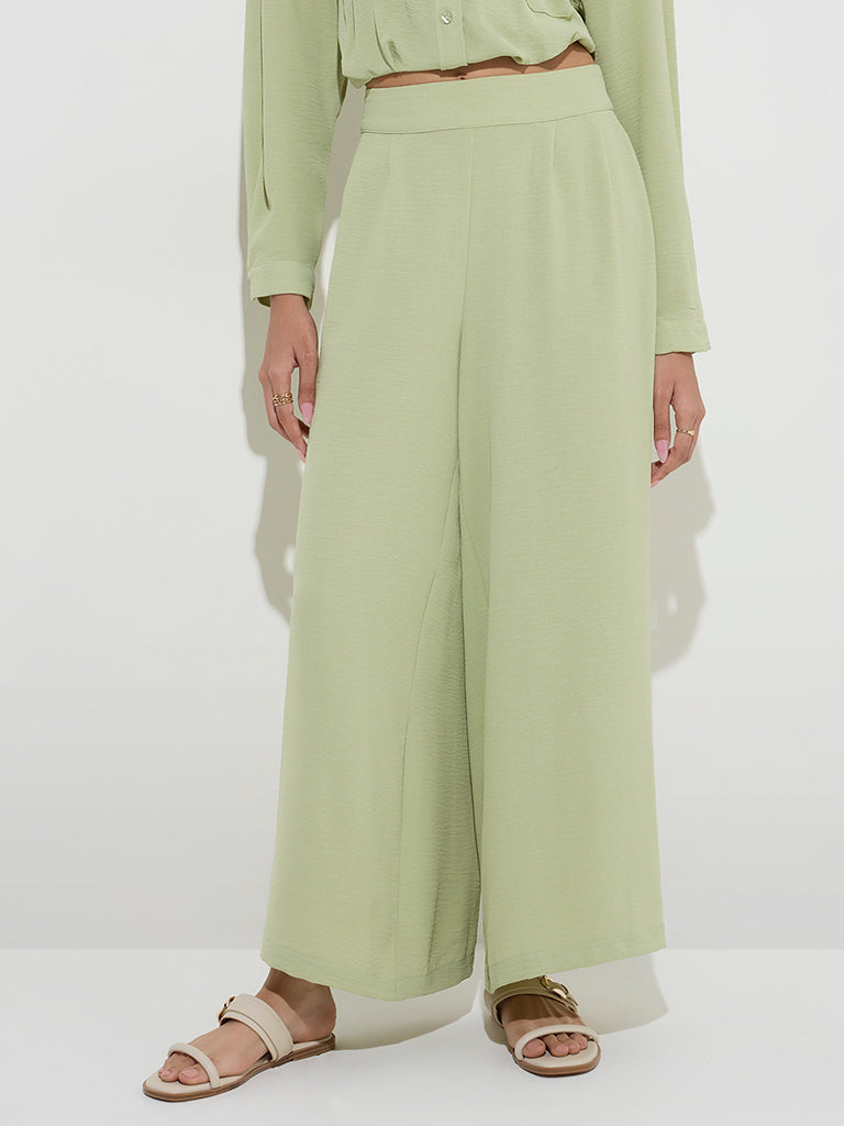 LOV Sage Solid High-Rise Pants - Image 3