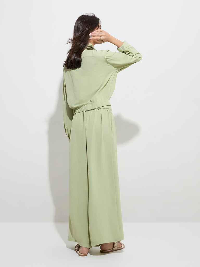 LOV Sage Solid High-Rise Pants - Image 4