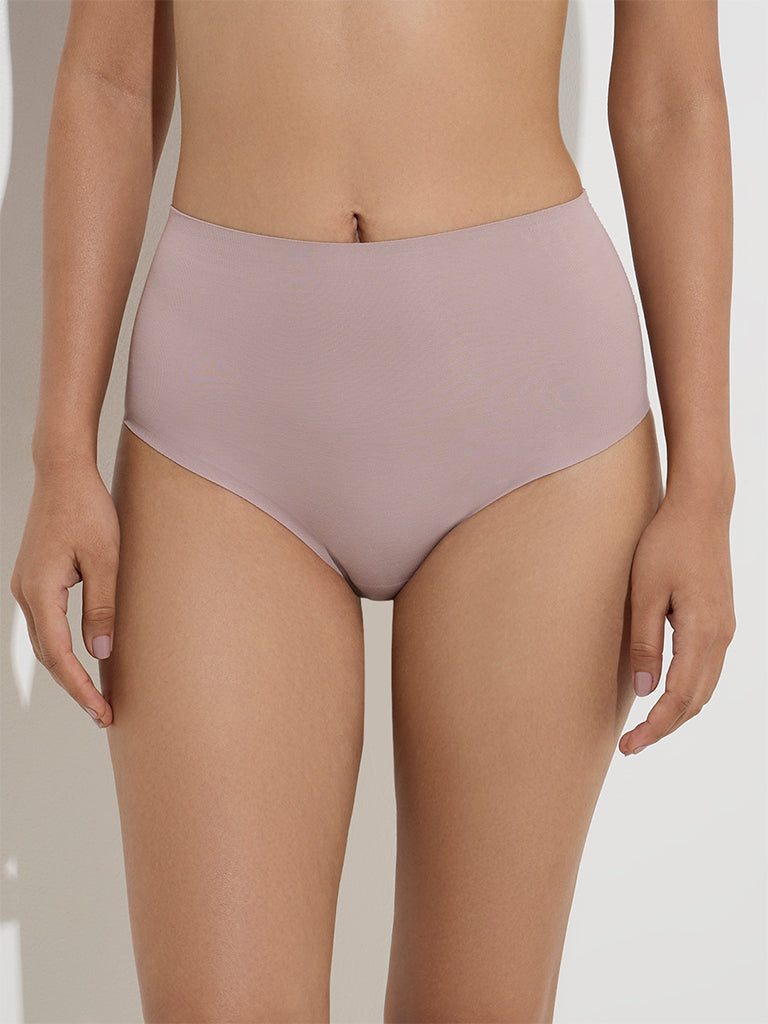 Wunderlove Solid Taupe Seamless Full Briefs - Image 2