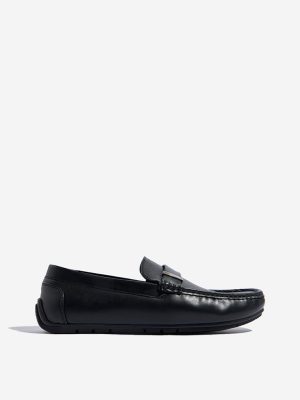 SOLEPLAY Black Hardware-Detailed Textured Loafers
