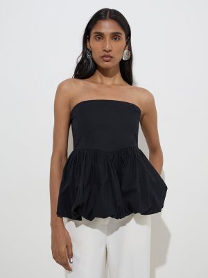 Wardrobe Black Cotton Balloon Top