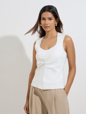 Wardrobe White Ruched Top