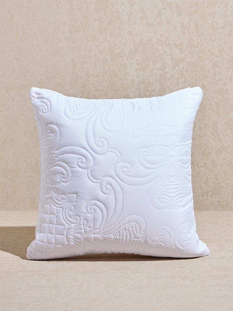 Westside Home White Heat Seal Solid Cushion Cover