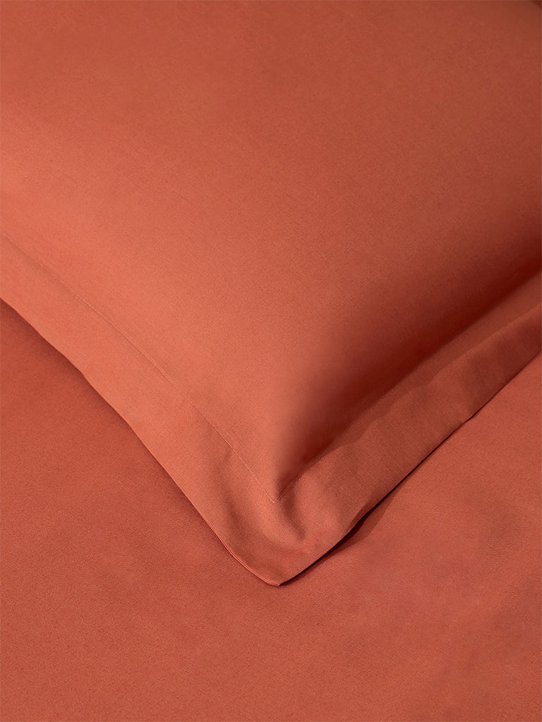 Westside Home Ochre Solid King Bed Fitted Sheet and Pillowcase Set - Image 3