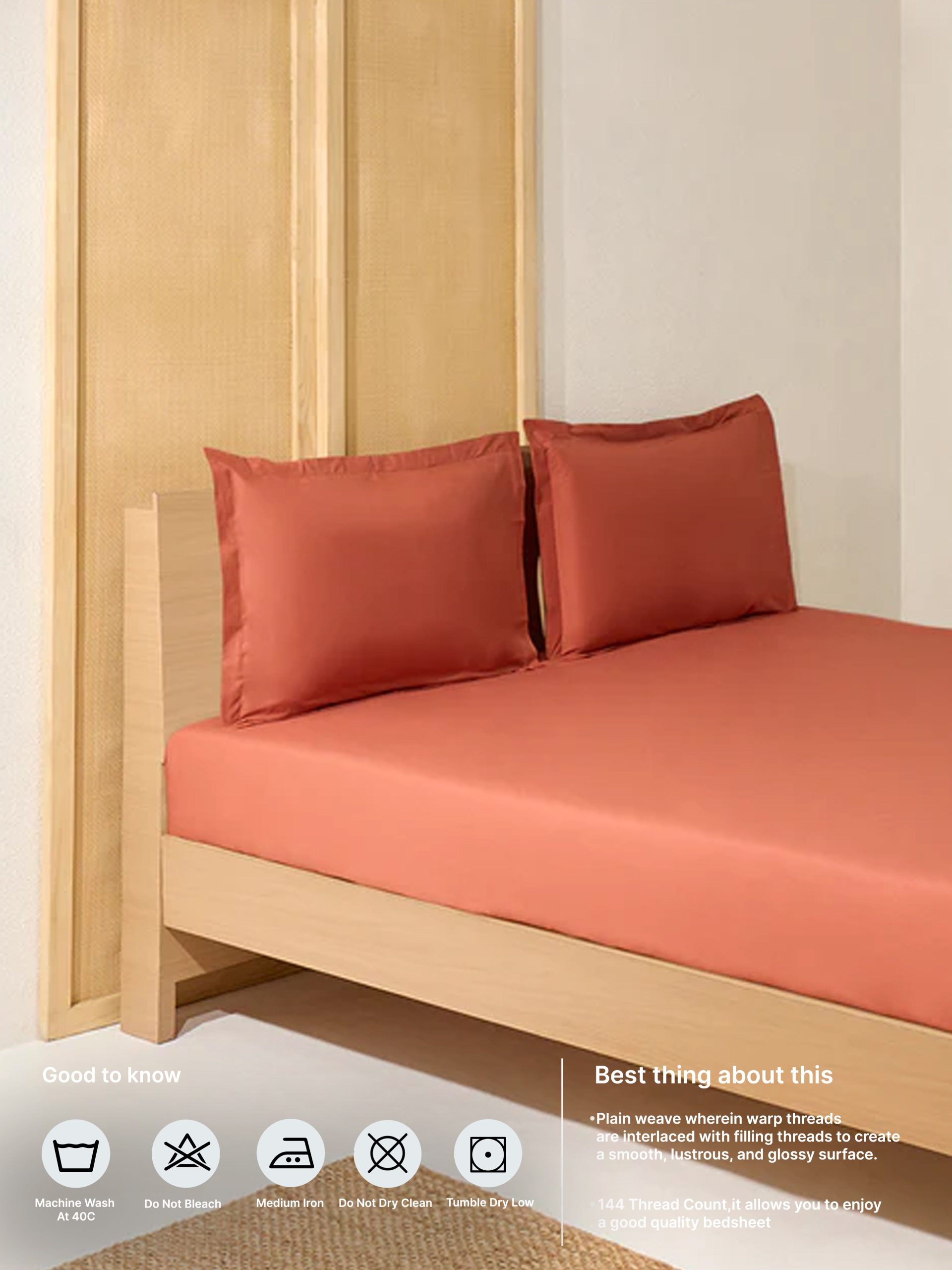 Westside Home Ochre Solid King Bed Flat Sheet and Pillowcase Set - Image 5