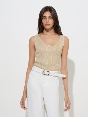 LOV Gold Shimmer Top
