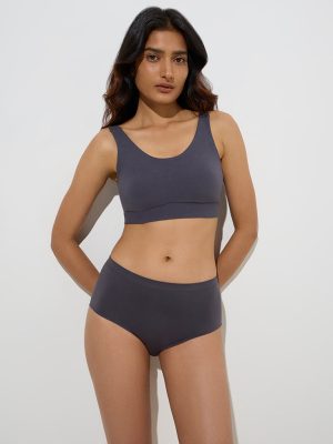 Wunderlove Charcoal Seam-Free Full Briefs