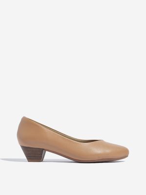 LUNA BLU Brown Solid Pump Shoes