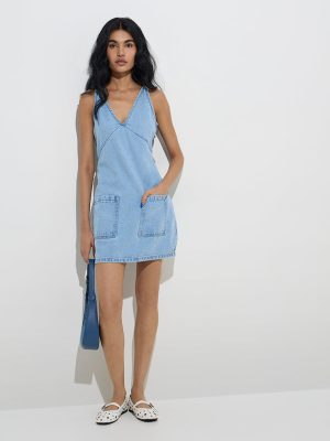 Nuon Light Blue Denim Straight Dress