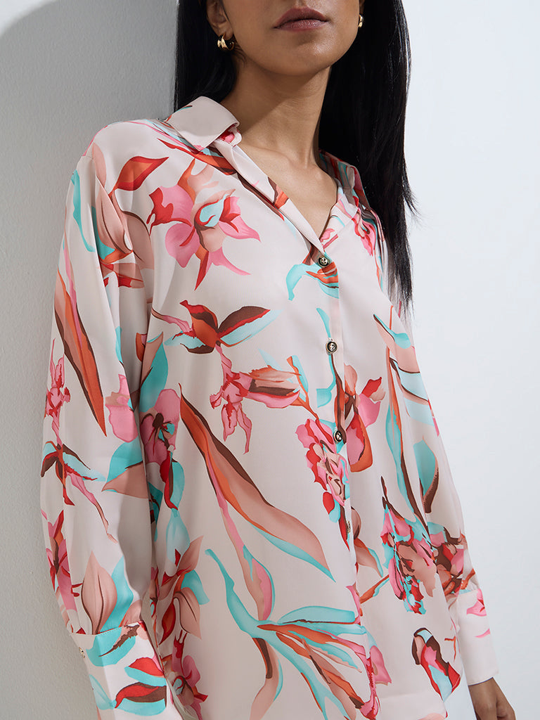 Wardrobe Multicolour Floral Printed Shirt - Image 2