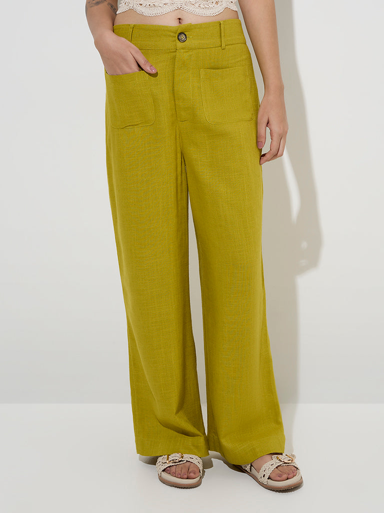 LOV Olive High-Rise Pants - Image 3