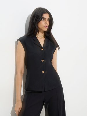 Wardrobe Black Solid Top