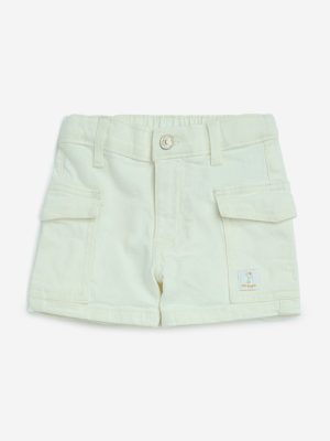 HOP Kids Off-White High-Rise Denim Shorts