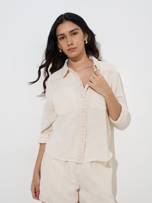 LOV Off-White Embroidered Shirt