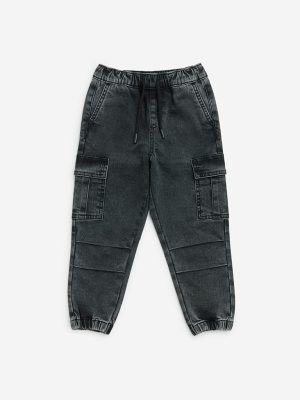 HOP Kids Charcoal Relaxed-Fit Mid-Rise Jeans