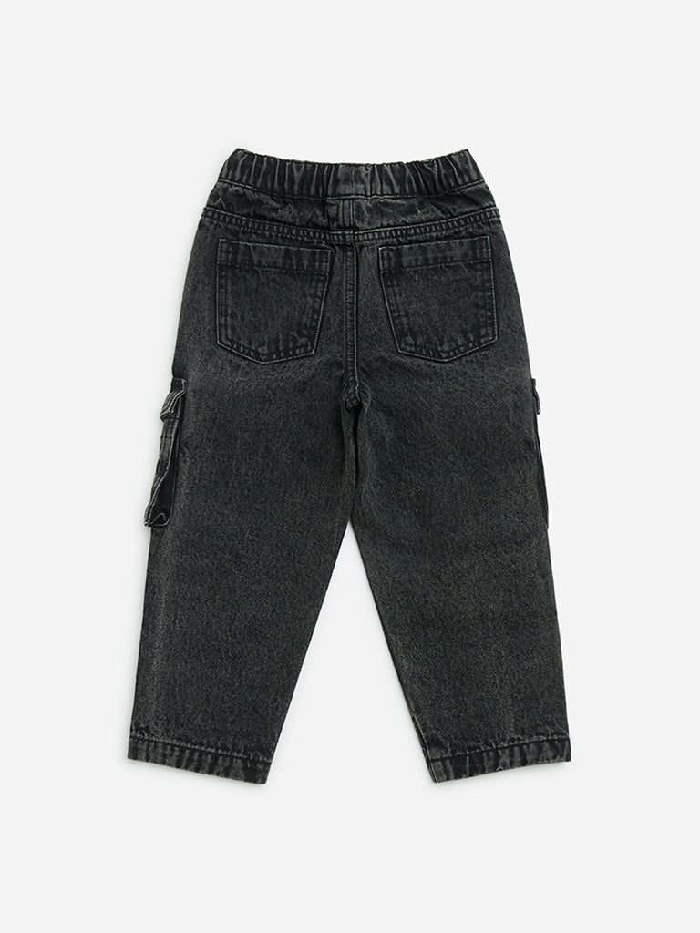 HOP Kids Charcoal Straight-Fit Mid-Rise Jeans - Image 3