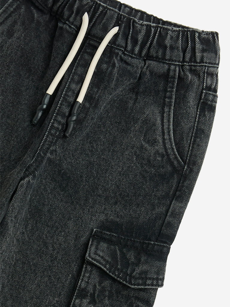 HOP Kids Charcoal Straight-Fit Mid-Rise Jeans - Image 4