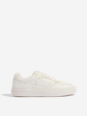 LUNA BLU White Perforated Lace-Up Sneakers