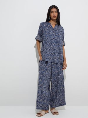 Utsa Indigo Botanical Design Kurti