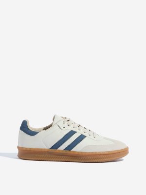 SOLEPLAY Blue Striped Lace-Up Sneakers