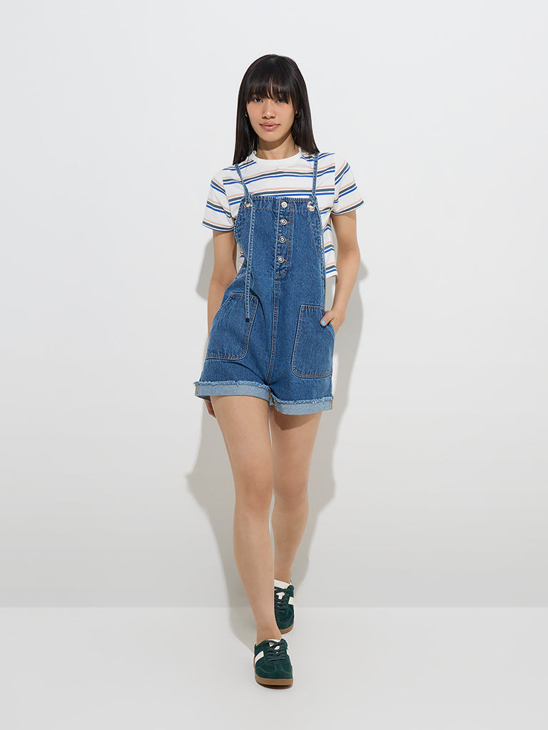 Nuon Blue Denim Dungaree - Image 3