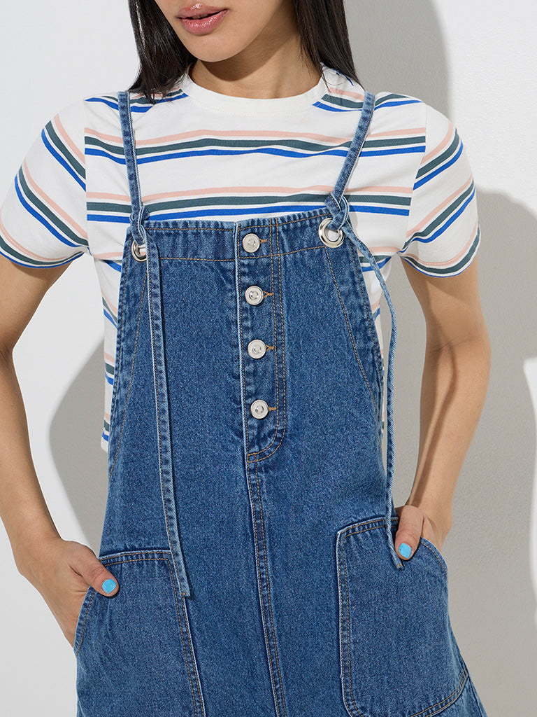 Nuon Blue Denim Dungaree - Image 2