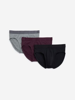 WES Lounge Multicolour Cotton Briefs- Pack of 3